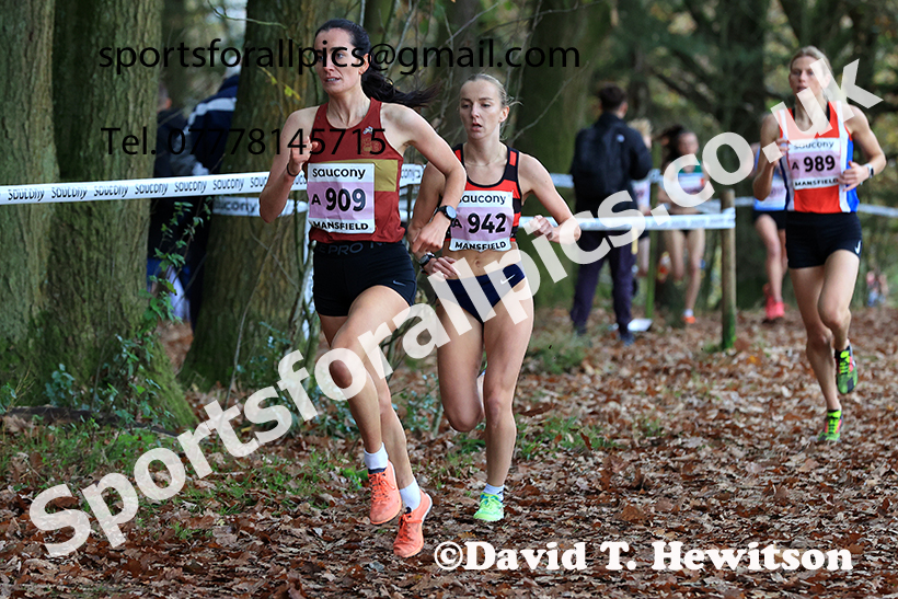 Senior Womens 2024 National Cross Country Relays, Berry Hill Park, Mansfield.   Photo: David T. Hewitson/Sports for All Pics